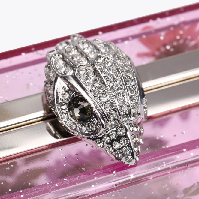 Kurt Geiger mujer bolso de mano con caja de flores de Londres 2LPR477 | bolsas rosa